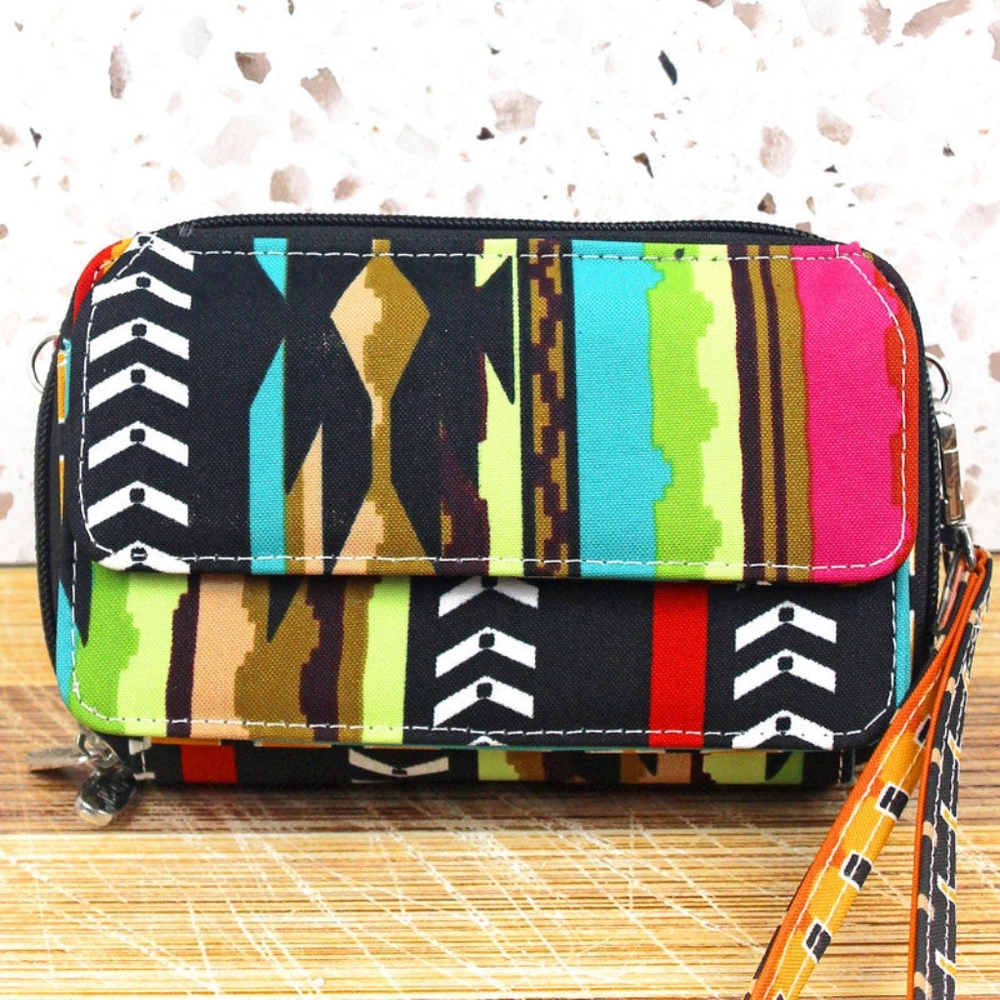 NWT San Jose Serape Southewestern Crossbody Organizer Clutch